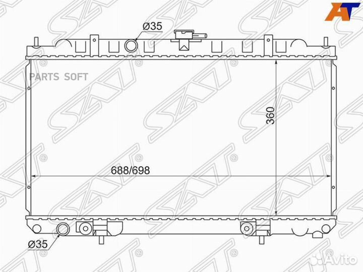 Радиатор охлаждения Ниссан Примера QR2# 01-08