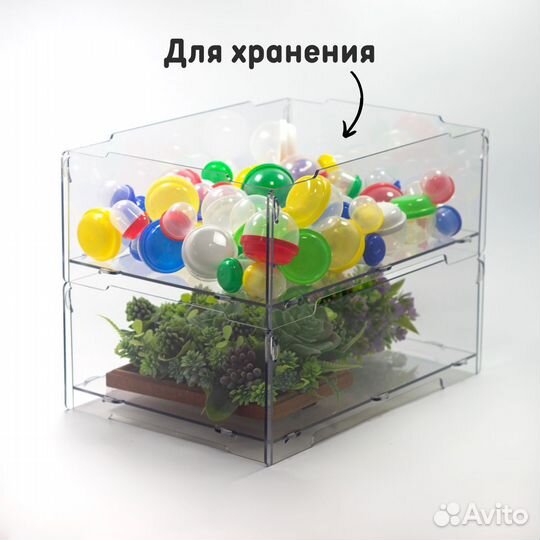 Ящик для декора и хранения 32х25х12 см пэт прозрач