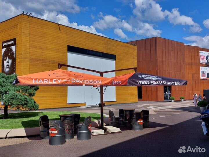 Зонт на центральной опоре с брендированием