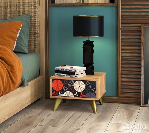 Фьюжн Тумба тм-004 Дуб Крафт Золотой vinil