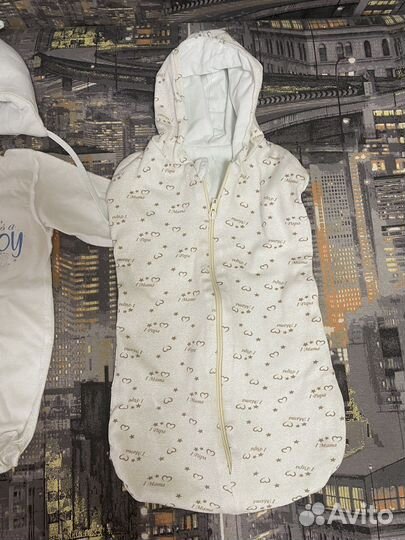 Конверт на выписку для мальчика весна осень