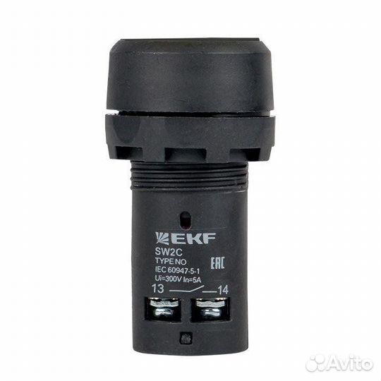 Кнопка SW2C-11 с фиксацией черн. NO+NC PROxima EKF