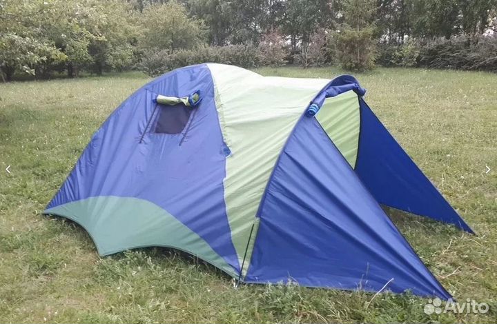 Палатка трехместная туристическая с тамбуром