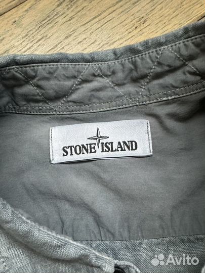 Мужская льняная рубашка stone island М