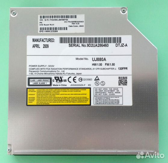 DVD-RW привод для ноутбука Panasonic UJ880A 12.7мм