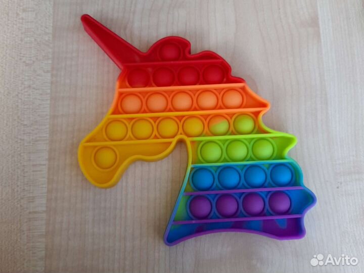 Поп ит единорог радужный