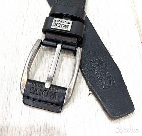 Кожаный мужской ремень Boss 125см