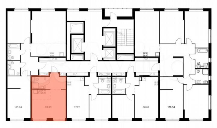 Квартира-студия, 28,3 м², 15/22 эт.