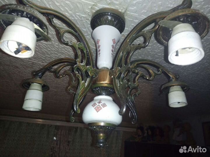 Бронзовая люстра СССР
