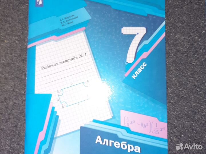 Рабочая тетрадь по алгебре 7 класс,1 и 2 часть