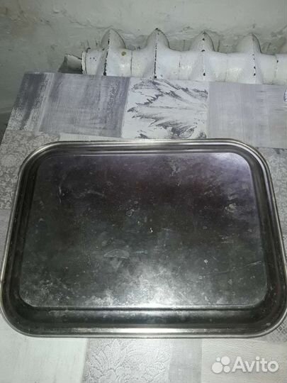 Поднос хромированный