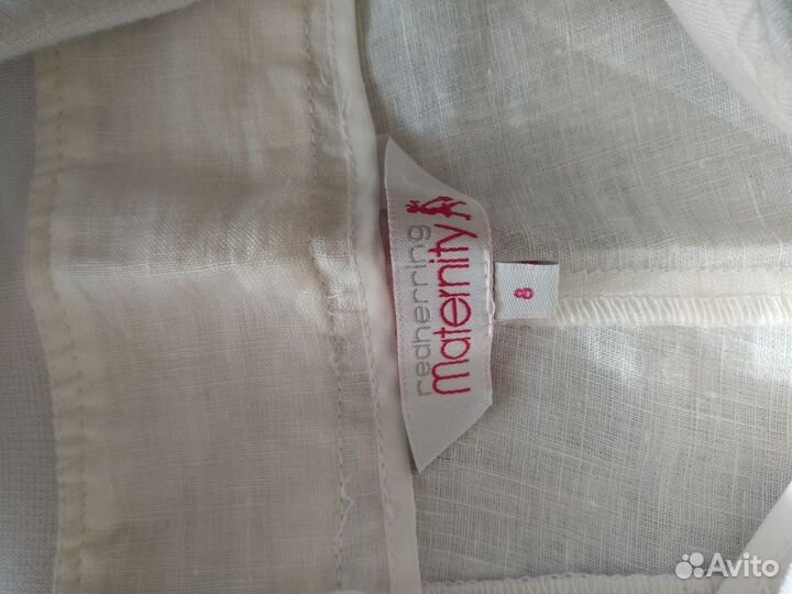 Льняные брюки для беременных новые