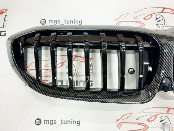 Решетка BMW 3 Series G20 Под карбон M-Perfomance