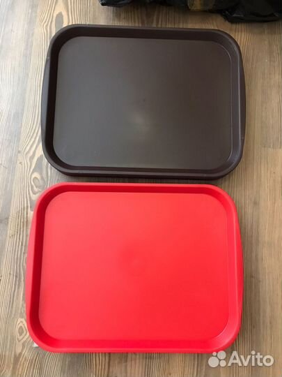 Поднос красный 470*360 пластиковый