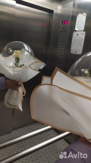 Букет роза в шаре