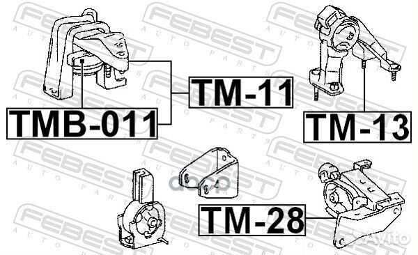 Подушка двигателя правая (гидравлическая) TM11