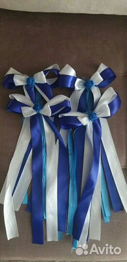 Набор свадебных украшений на ручки и зеркала автом