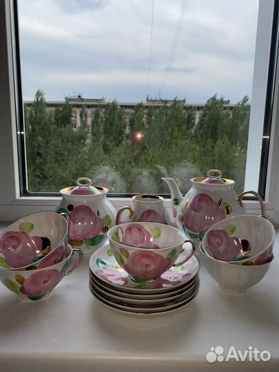 Чайный сервиз Дулёво. Розы