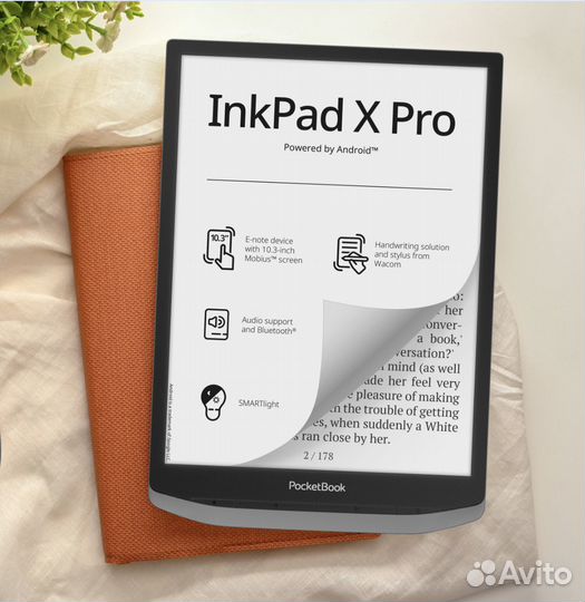 PocketBook InkPad X Pro новый + стилус + чехол