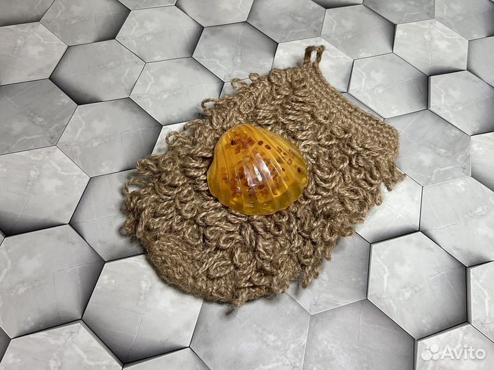 Двухсторонняя мочалка варежка