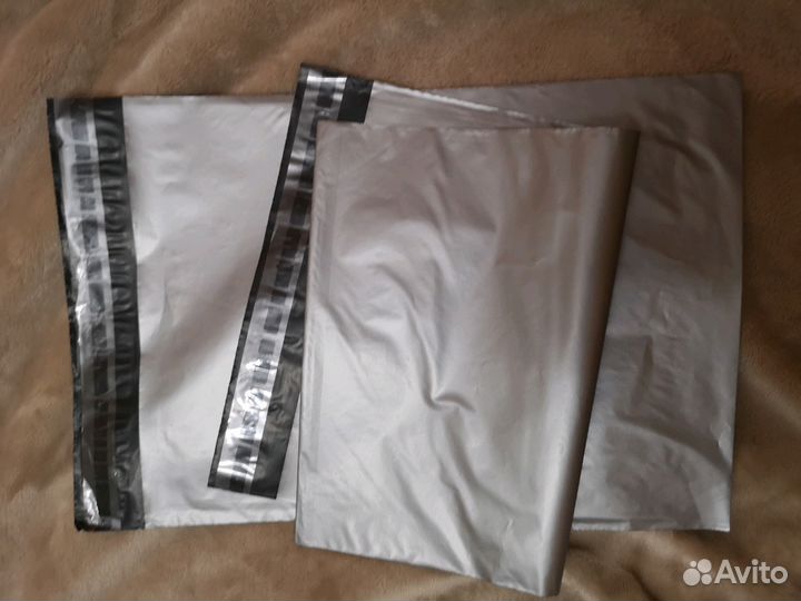 Почтовый пакет, конверт серебристого цвета, без ло