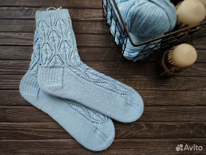 Носки шерстяные вязаные женские ручная работа