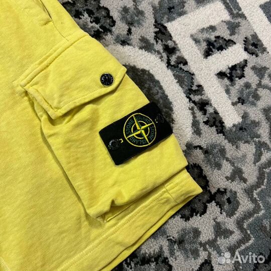 Stone Island Cotton Shorts Yellow