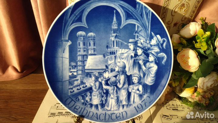 Коллекционная тарелка Рождество 1972 Bavaria