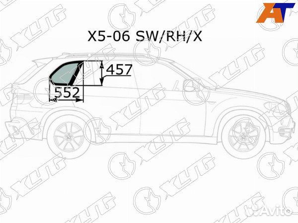 Стекло кузова боковое (не опускное) BMW X5, BMW X5 E70 06-13