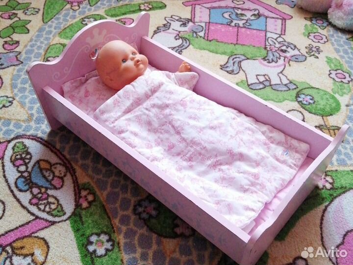 Baby born кроватка, горшок и рюкзак