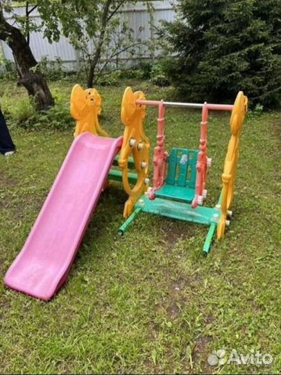 Горка - качели детские Бегемот,Ching Ching