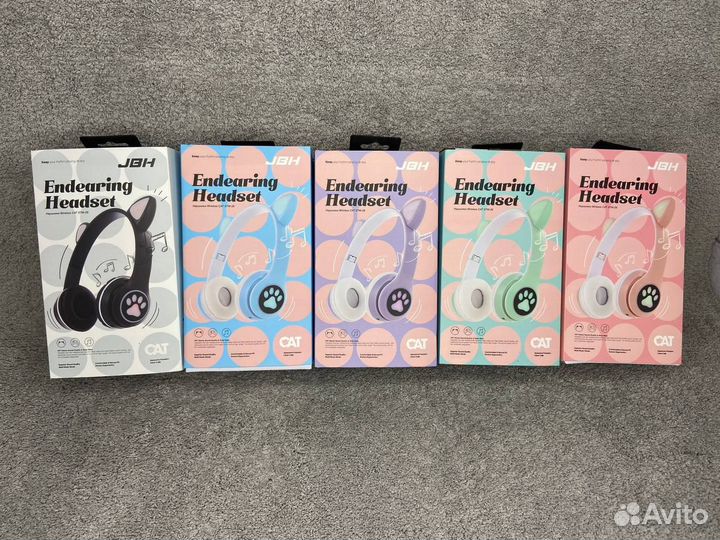 Беспроводные наушники с кошачьими ушками