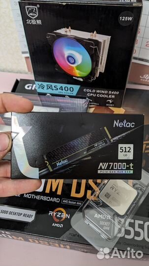 Ryzen 5 5600 + B550m + 16/32GB + 500GB + кулер