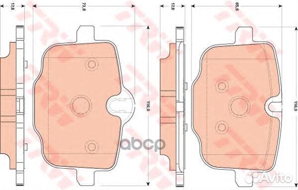Колодки тормозные BMW 5 F10/F11 3.0-4.4 10- зад