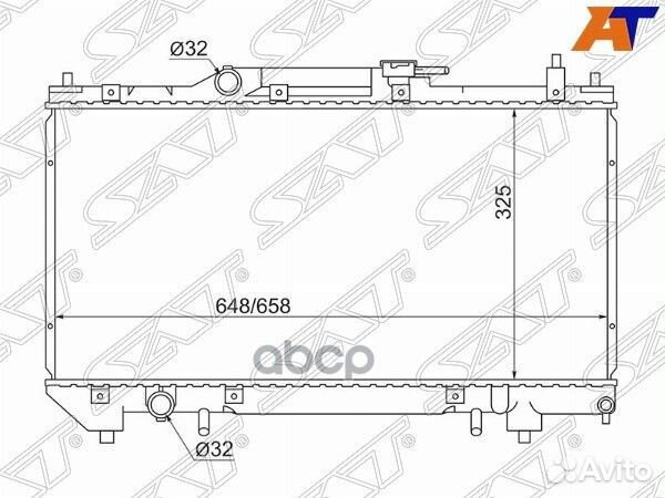 Радиатор Toyota Avensis (T220) 97-03 TY0002-AT2