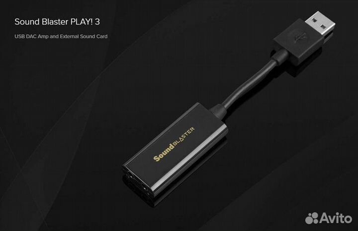 Внешняя звуковая карта usb Creative SB play 3
