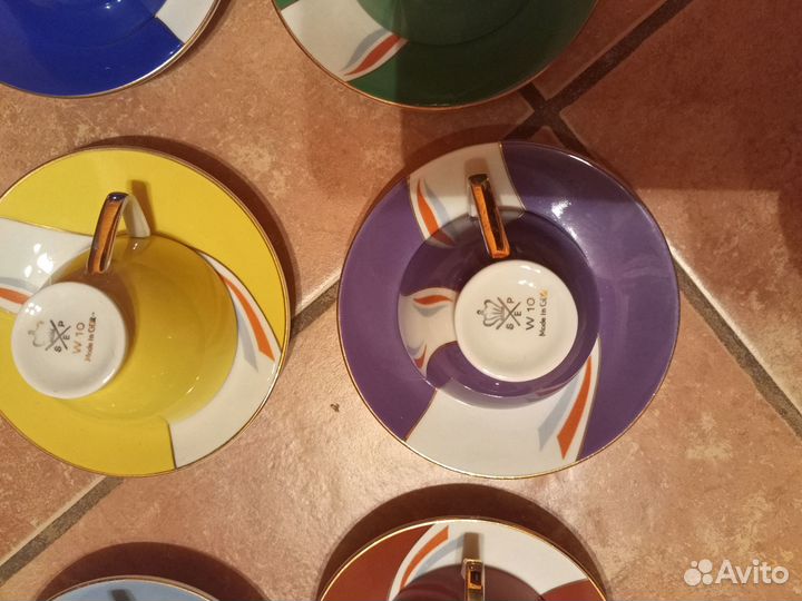 Фарфоровый кофейный сервис Гдр