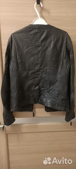 Кожаная куртка massimo dutti xs