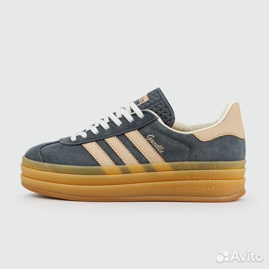 Кроссовки Adidas Gazelle Bold Blue / Gum Wmns