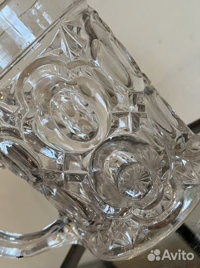 Кружка пивная стекло антикварная 400 мл. Англия