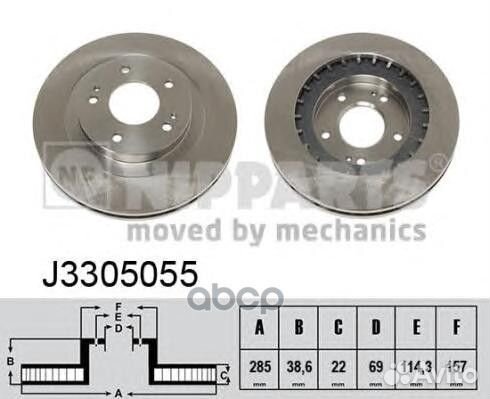J3305055 Диск тормозной mitsubishi pajero pinin