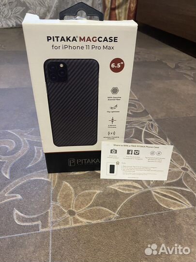 Чехол на iPhone 11 ProMax Pitaka Black/Grey