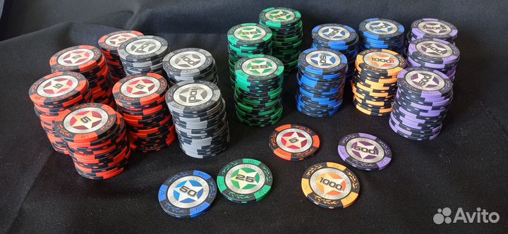 Фишки для покера «Black Stars»качество-люкс
