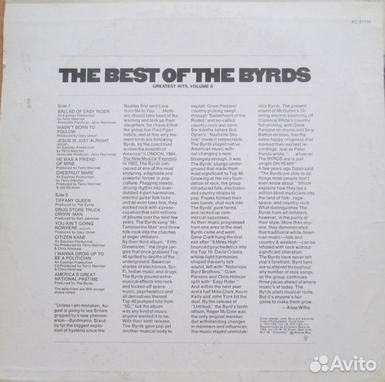 The Best Of The Byrds - Greatest Hits, Volume II
