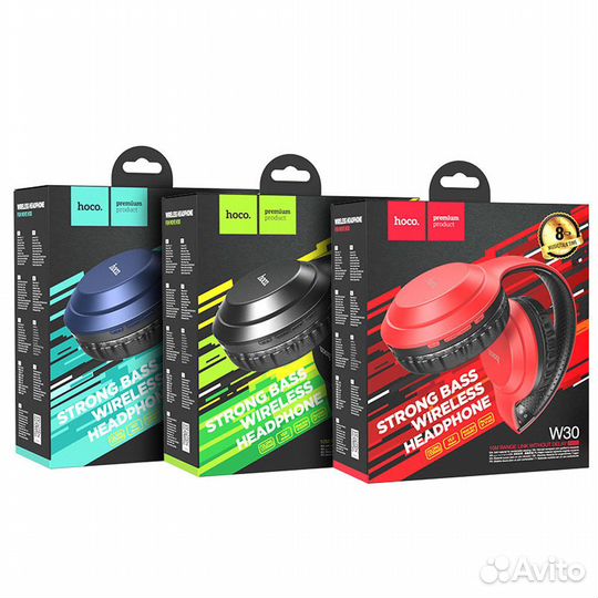 Наушники полноразмерные hoco W30, Fun Move BT, Blu