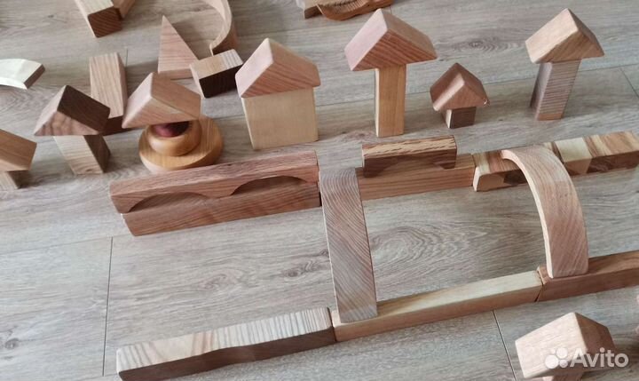 Деревянные кубики большой набор