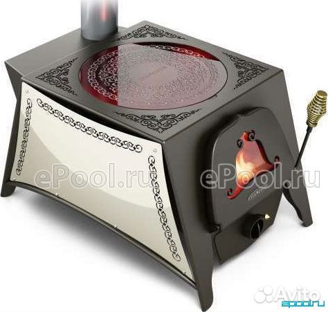 Печь отопительная Селенга-1 стеклокерамика