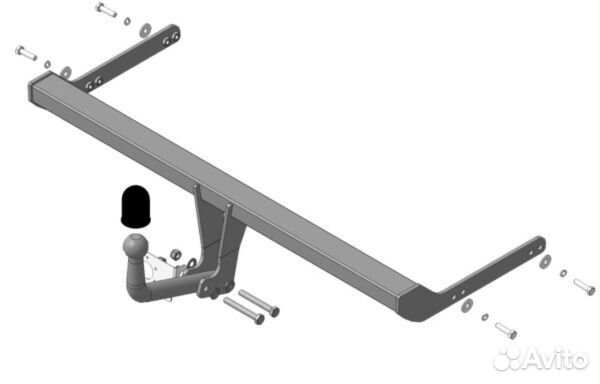 Фаркоп Шкода (Skoda) Rapid 2012, с оцинкованным