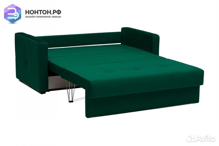 Диван шагающая еврокнижка Вита изумрудный