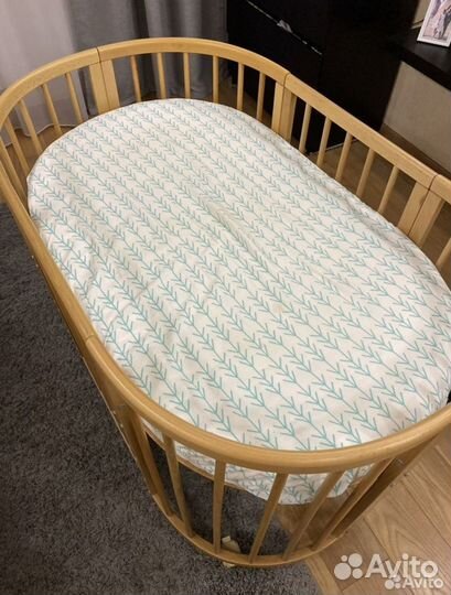 Детская кроватка трансформер круглая
